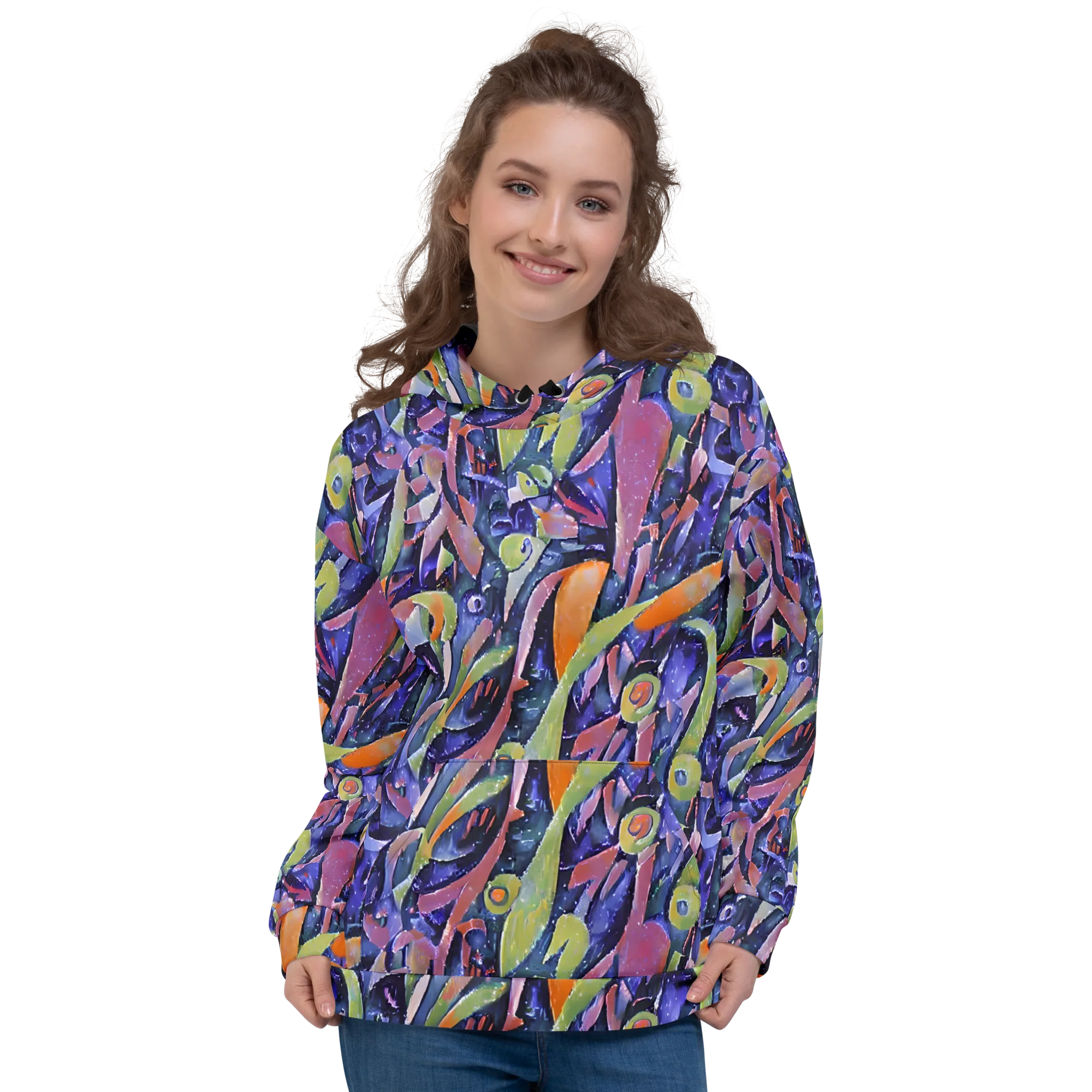 Galactic Brushwork on Hoodie — Front