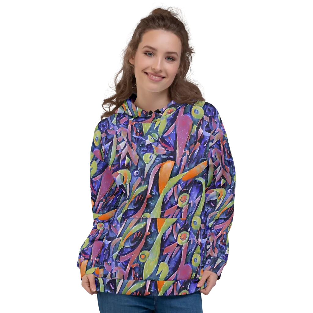 Galactic Brushwork on Hoodie — Front