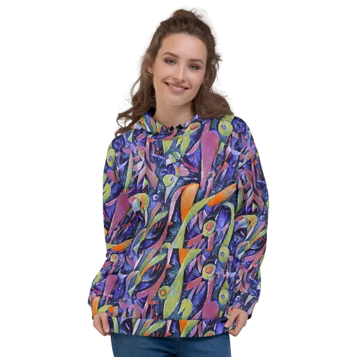 Galactic Brushwork on a Hoodie