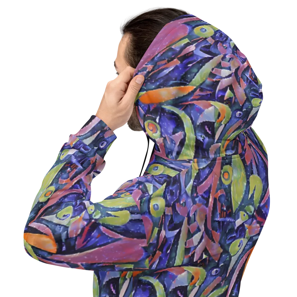 Galactic Brushwork on Hoodie — Back