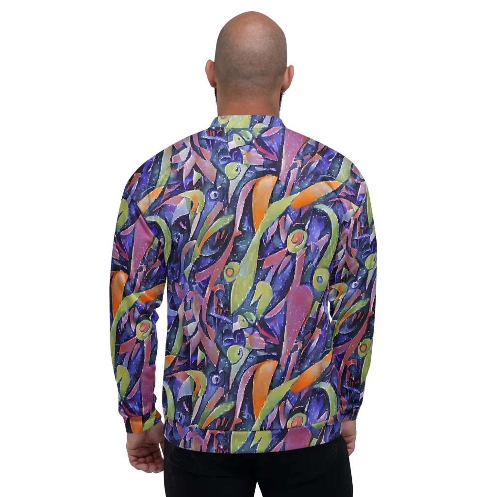 Galactic Brushwork on Bomber Jacket — Back