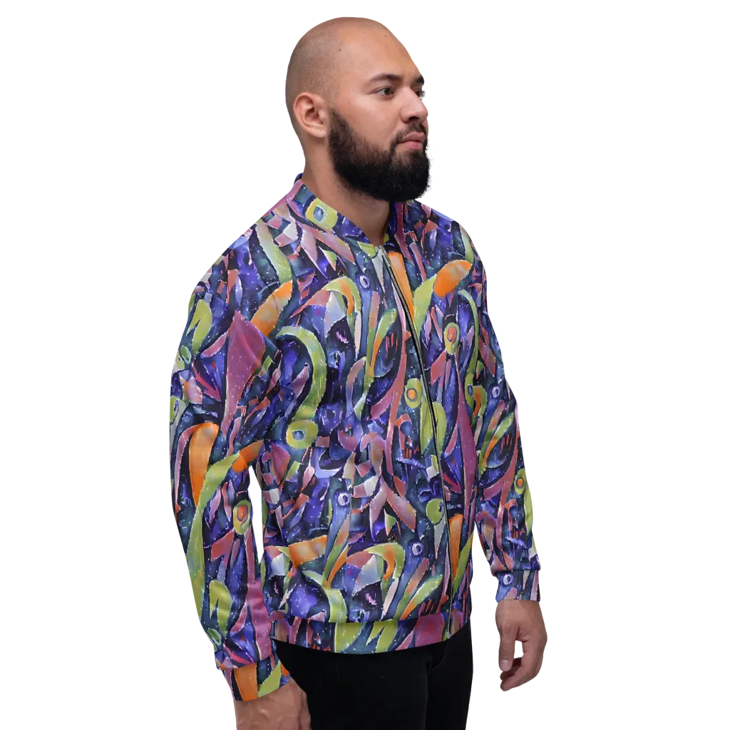 Galactic Brushwork on Bomber Jacket — Right