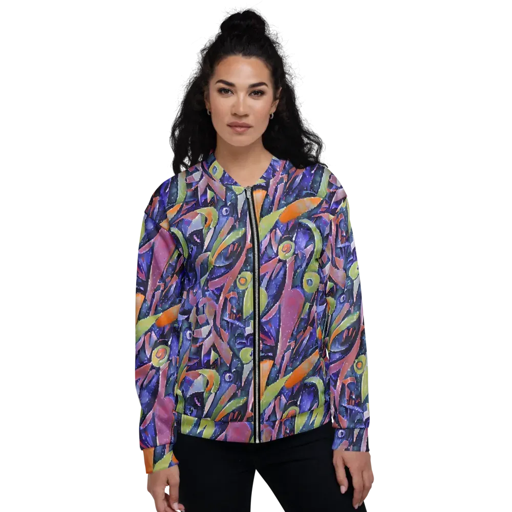 Galactic Brushwork on Bomber Jacket — Front