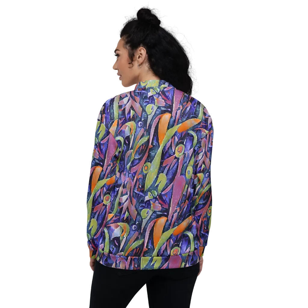 Galactic Brushwork on Bomber Jacket — Back