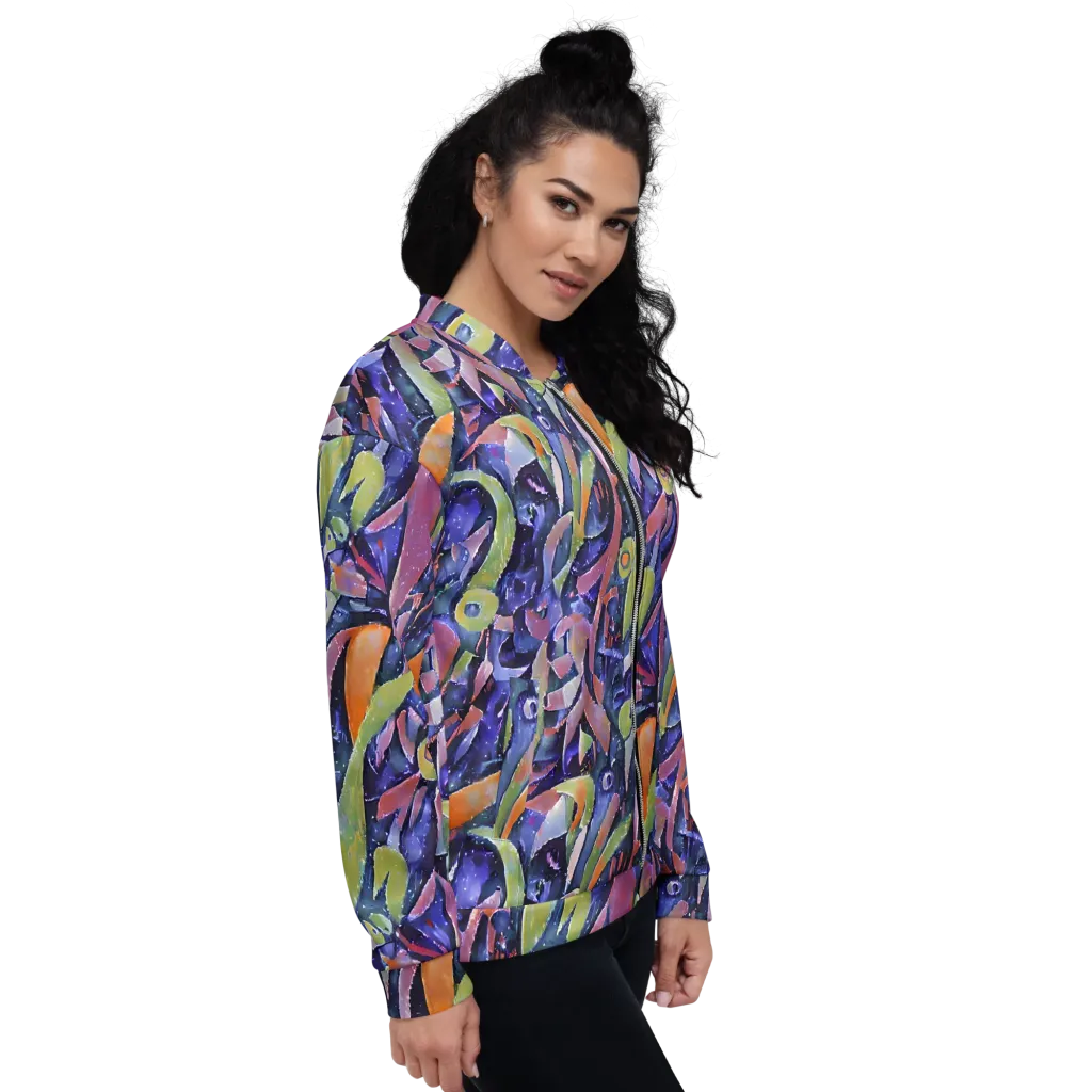Galactic Brushwork on Bomber Jacket — Right