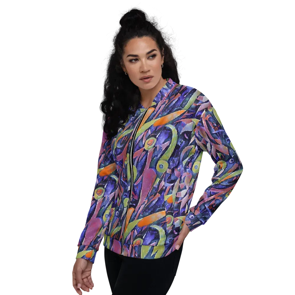 Galactic Brushwork on Bomber Jacket — Left