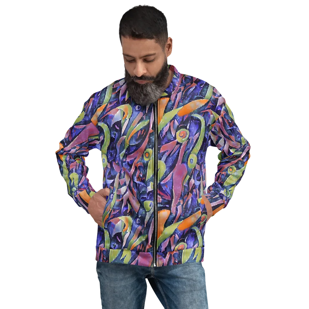 Galactic Brushwork on Bomber Jacket — Front