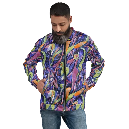 Galactic Brushwork on a Bomber Jacket