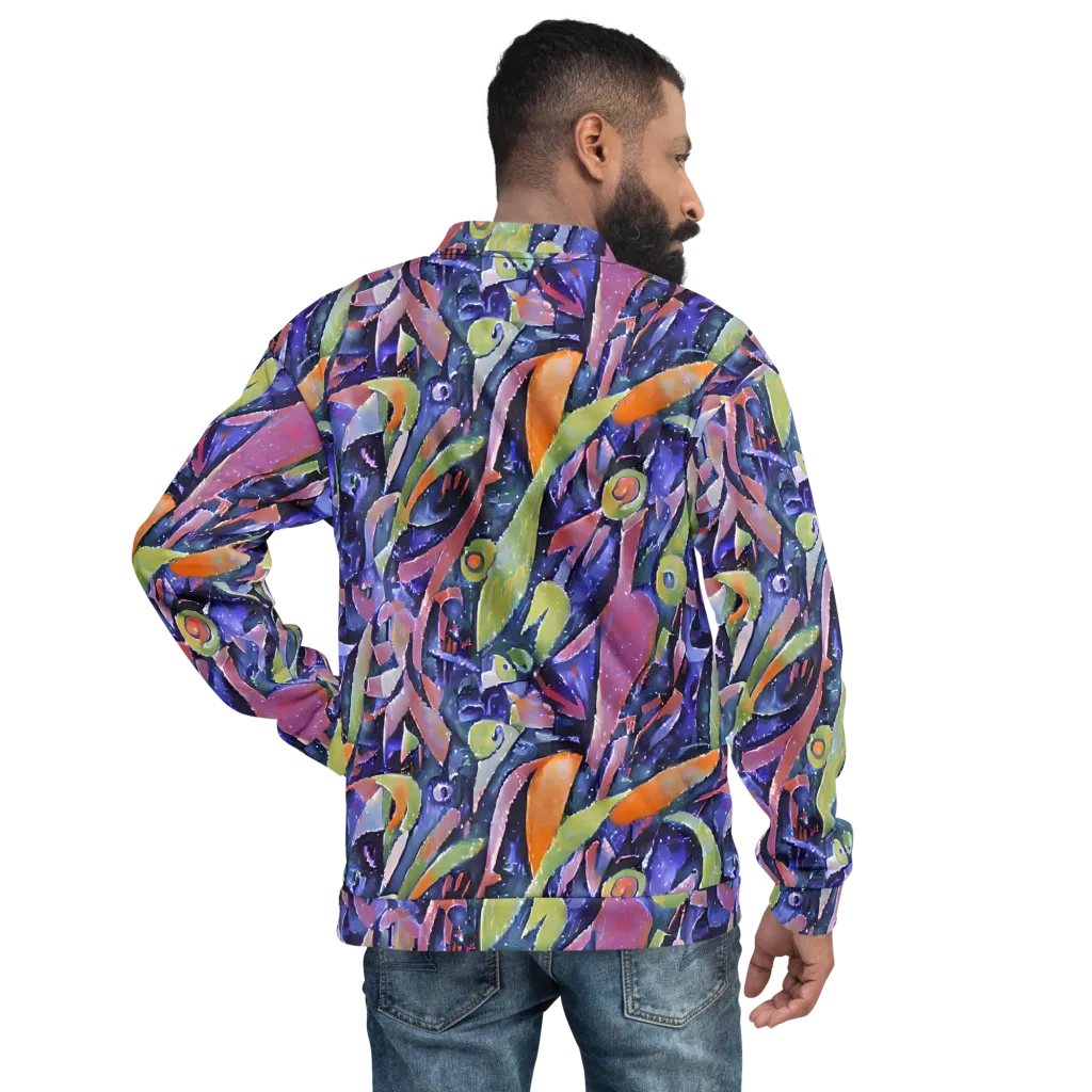 Galactic Brushwork on Bomber Jacket — Back