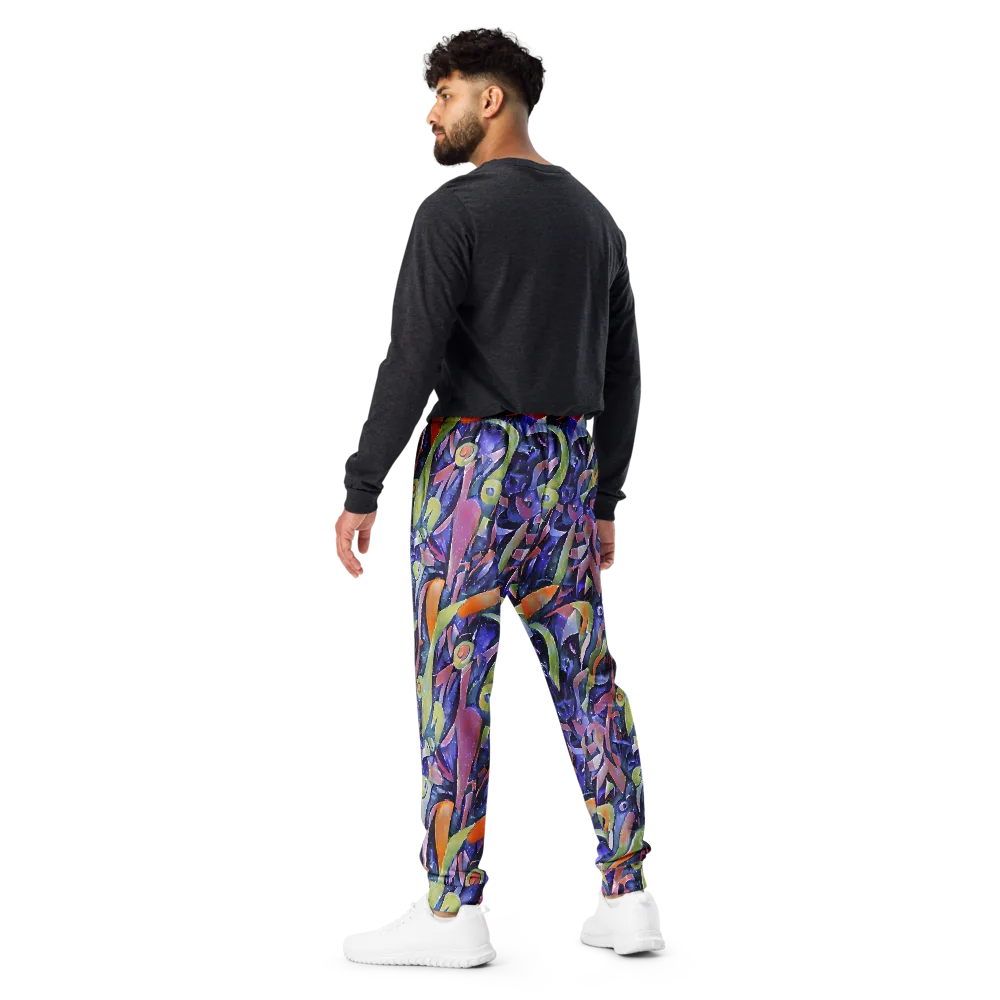 Galactic Brushwork on Men's Joggers — Back