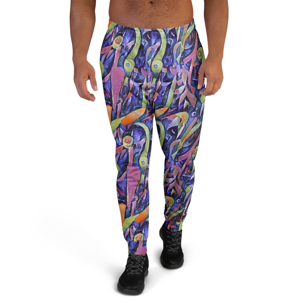 Galactic Brushwork on Men's Joggers — Front