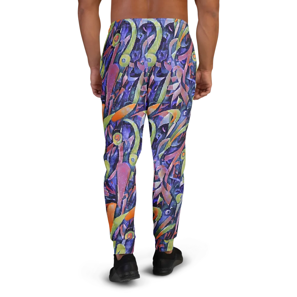 Galactic Brushwork on Men's Joggers — Back