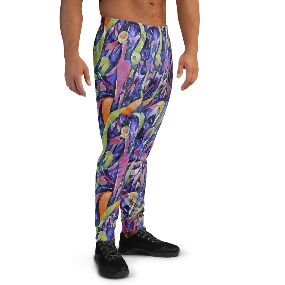 Galactic Brushwork on Men's Joggers — Right