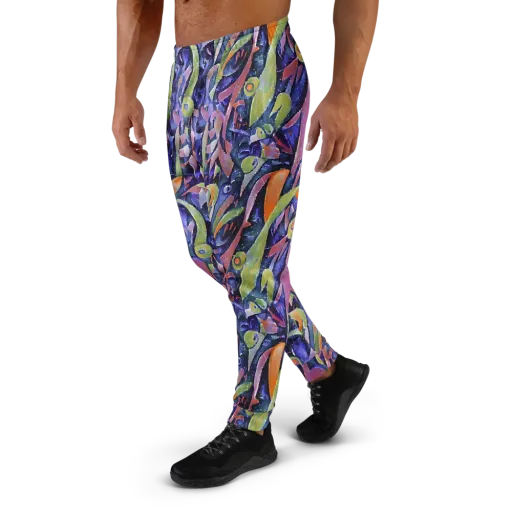 Galactic Brushwork on a Men's Joggers