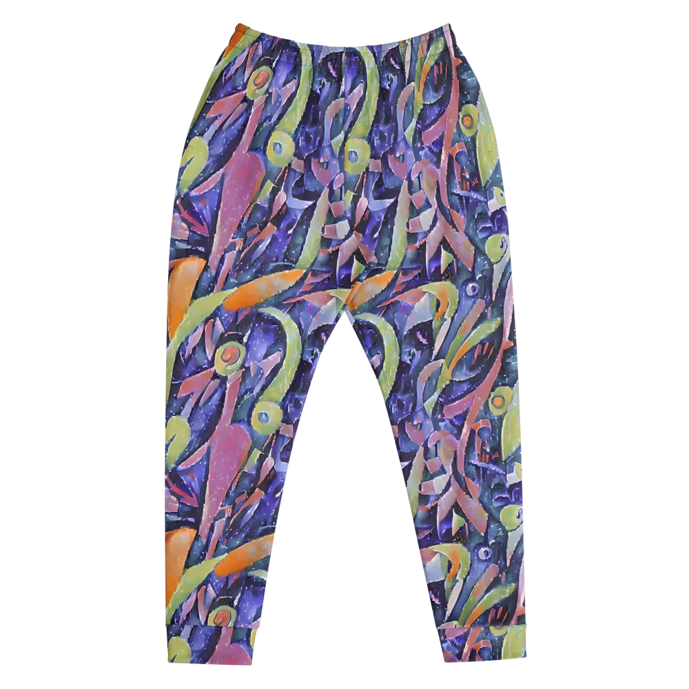 Galactic Brushwork on Men's Joggers — Front