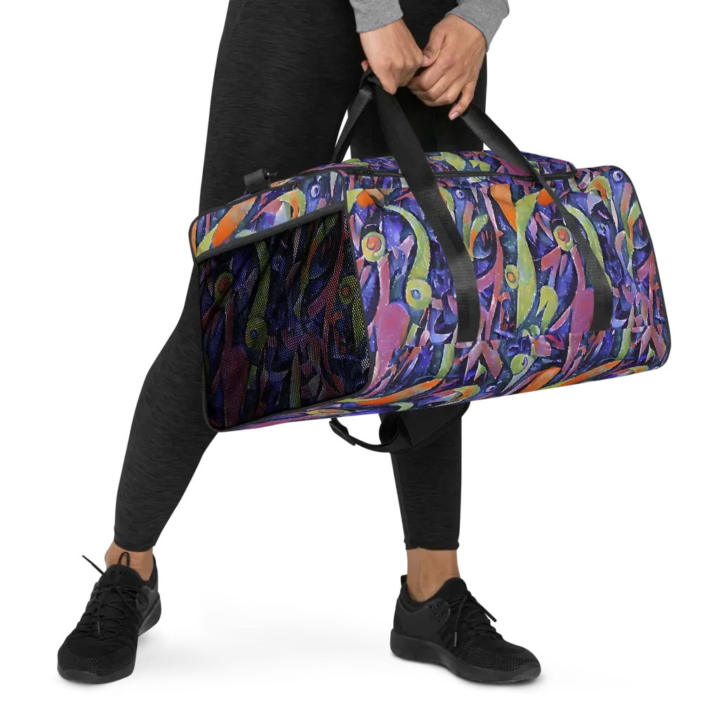 Galactic Brushwork on Duffle Bag — Right Front