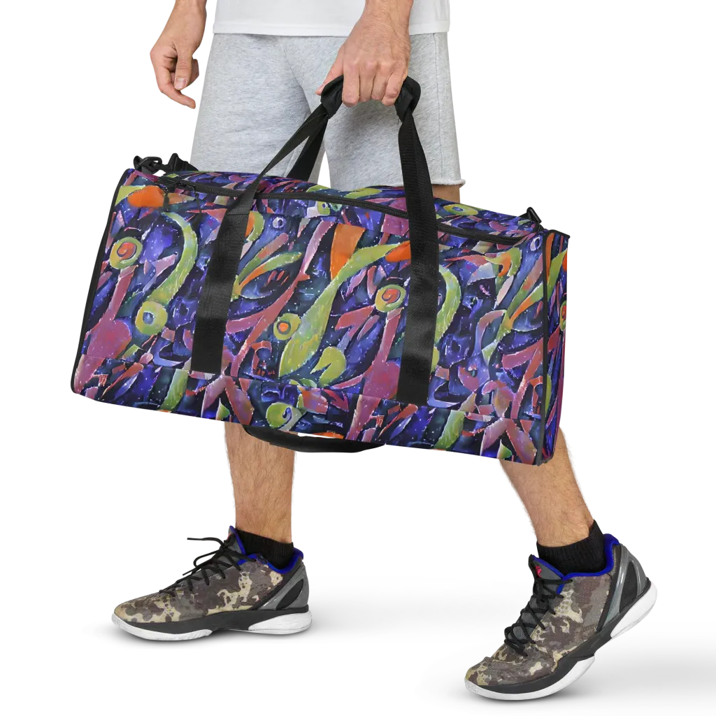 Galactic Brushwork on Duffle Bag — Front