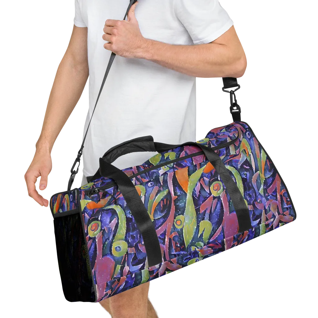 Galactic Brushwork on Duffle Bag — Right Front