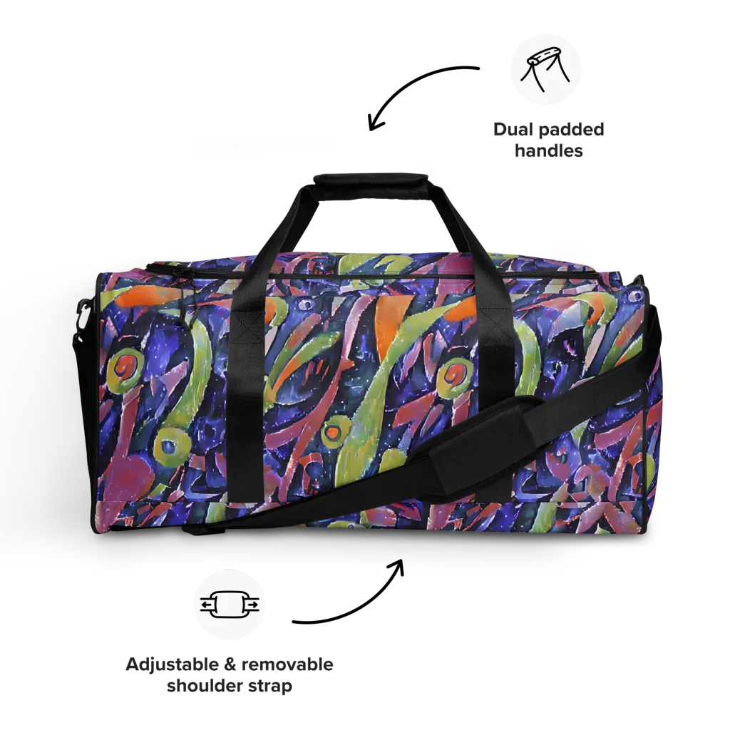 Galactic Brushwork on Duffle Bag — Front