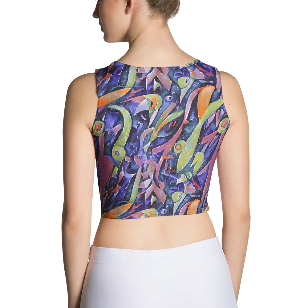 Galactic Brushwork on Crop Top — Back