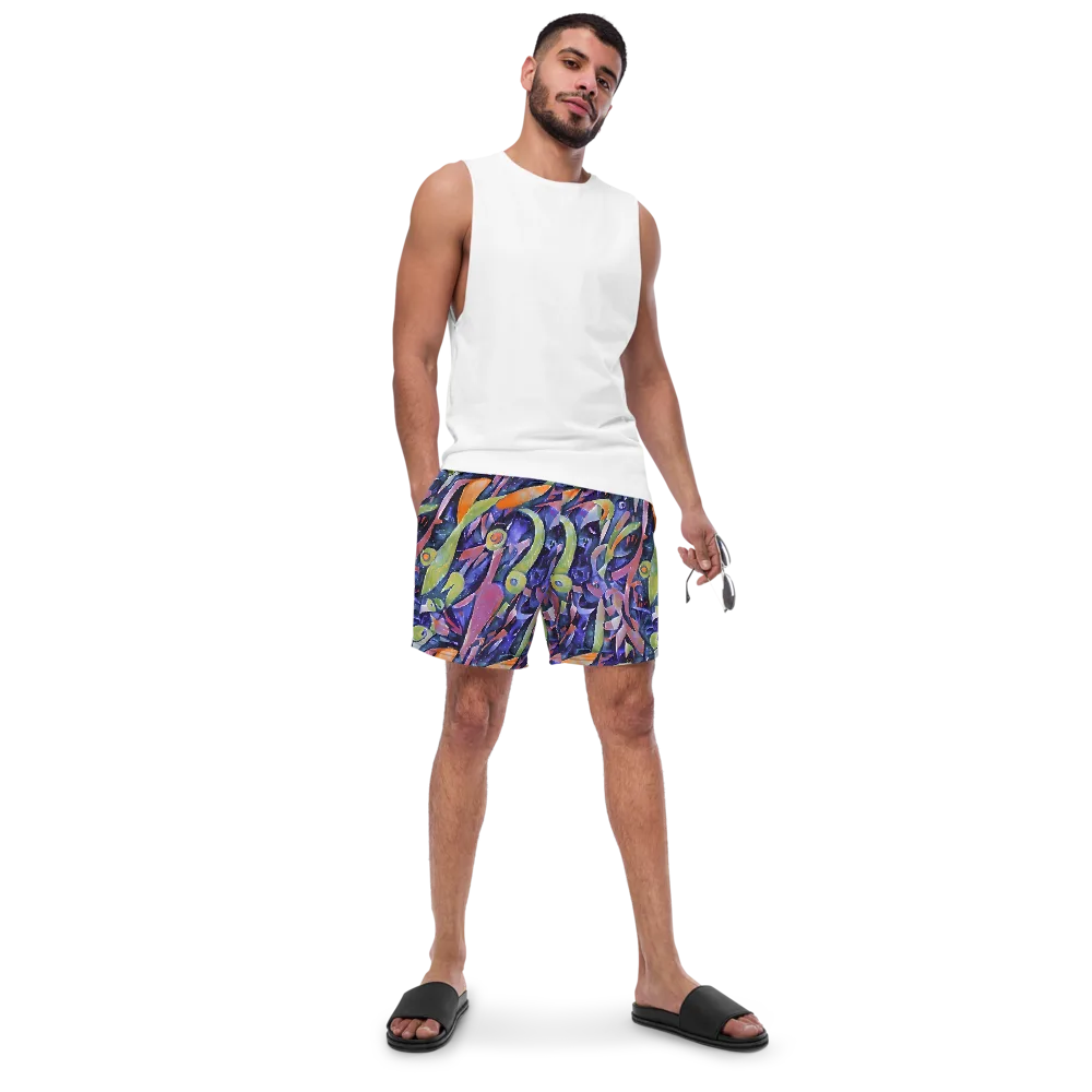 Galactic Brushwork on Swim Trunks — Front