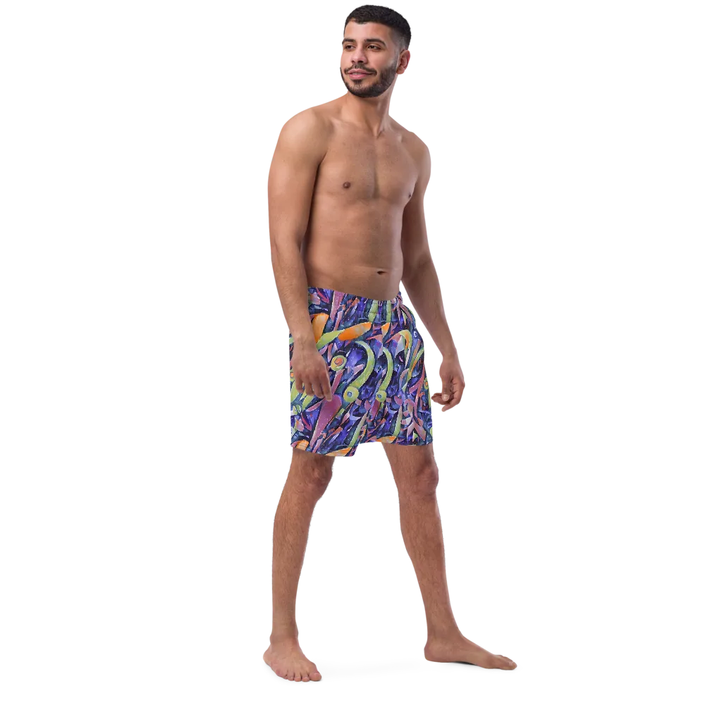 Galactic Brushwork on Swim Trunks — Right Front