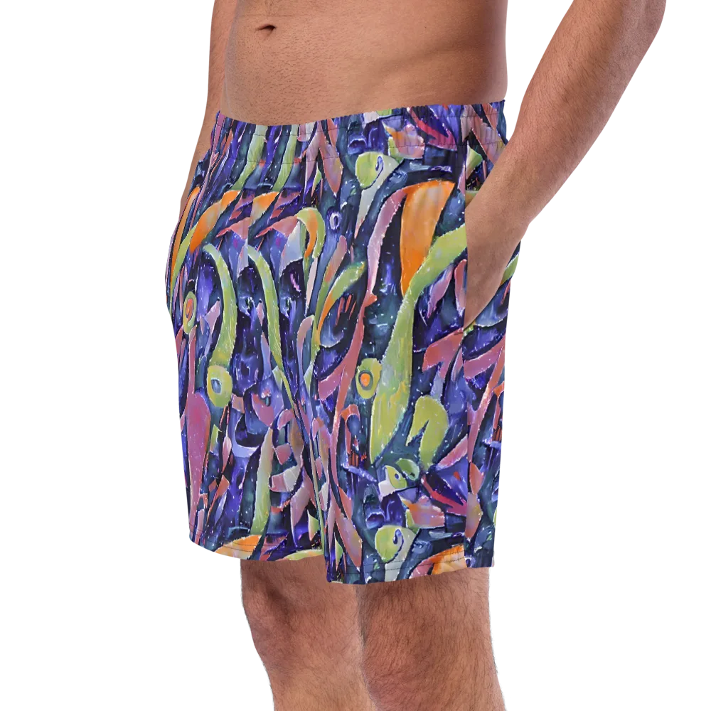 Galactic Brushwork on Swim Trunks — Left Front