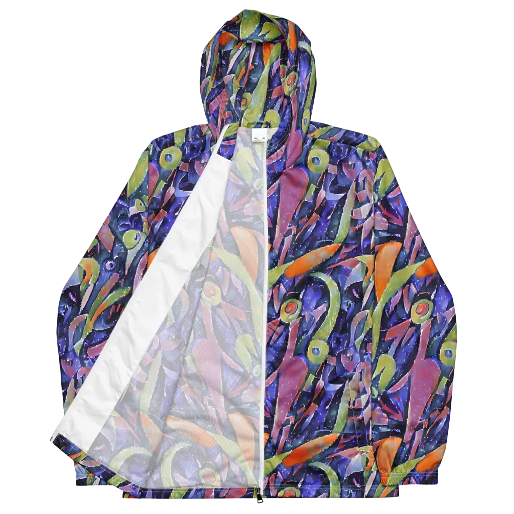 Galactic Brushwork on Men's Windbreaker — Front