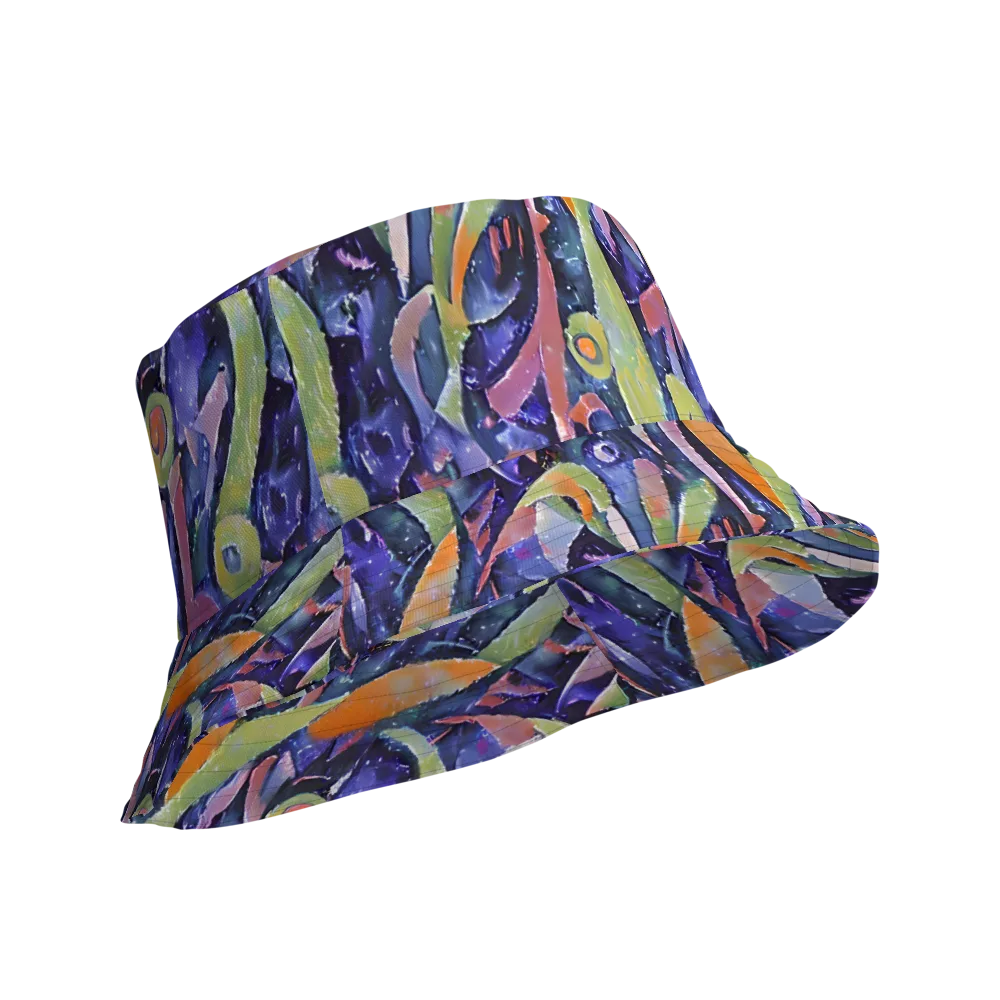 Galactic Brushwork on Reversible Bucket Hat — Product details Outside