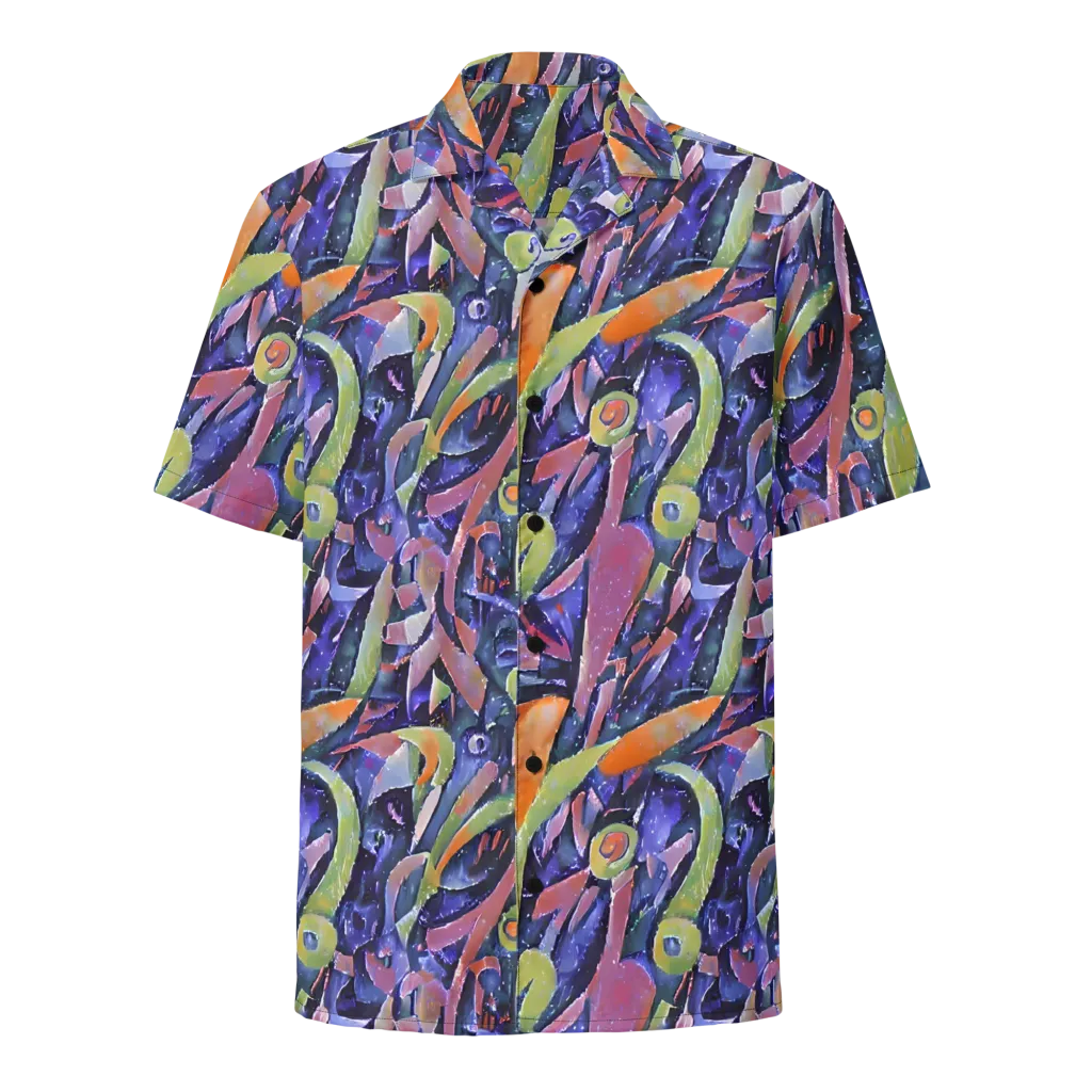 Galactic Brushwork on Button Shirt — Front