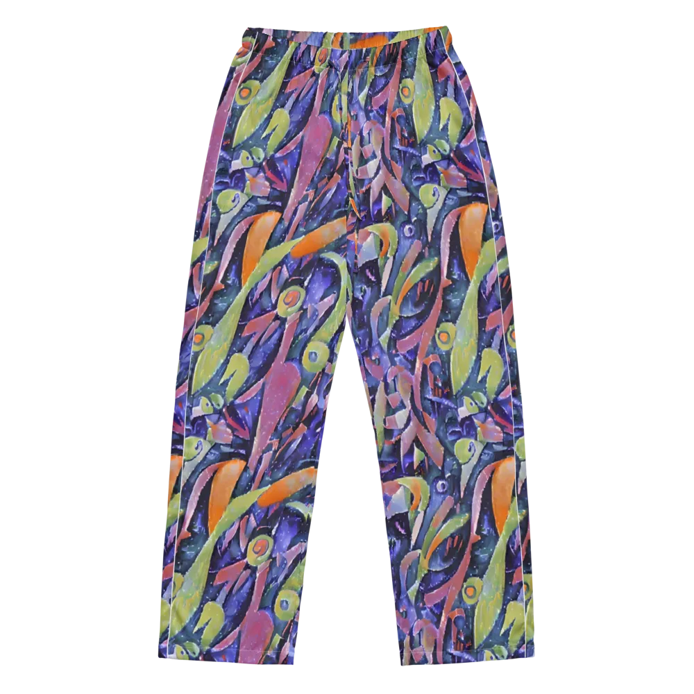 Galactic Brushwork on Women's Pajama Pants — Front