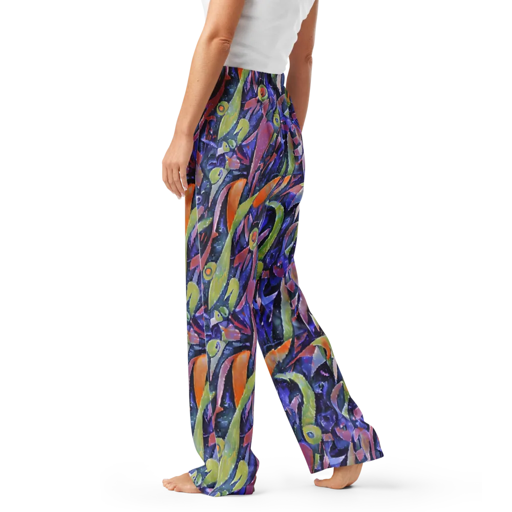 Galactic Brushwork on Women's Pajama Pants — Left