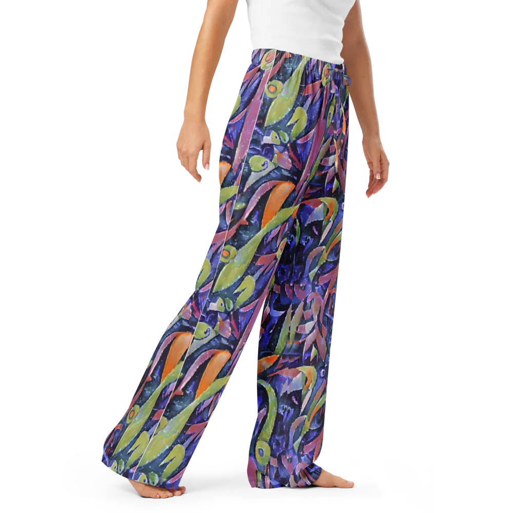 Galactic Brushwork on Women's Pajama Pants — Right Front