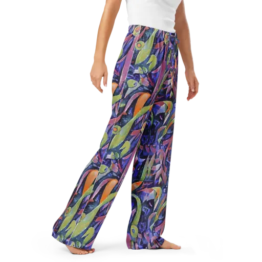Galactic Brushwork on a Women's Pajama Pants