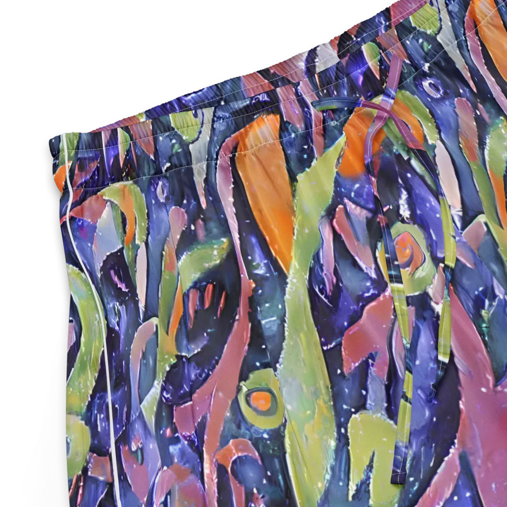 Galactic Brushwork on Women's Pajama Shorts — Product details