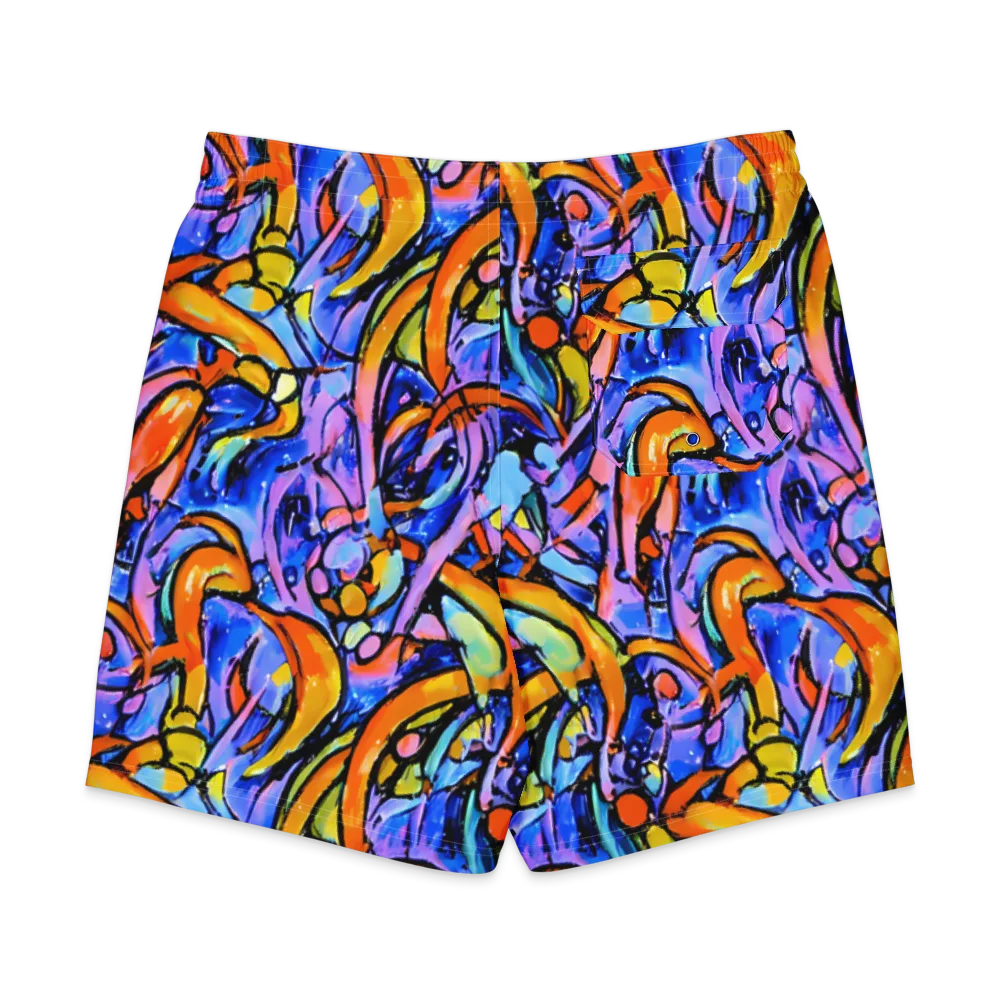 Arcade Lagoon on Men's Board Shorts — Back