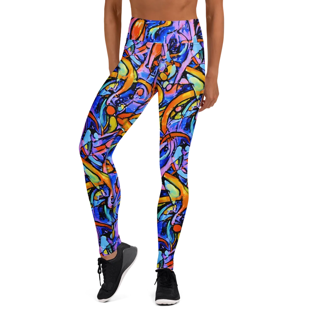 Arcade Lagoon on Yoga Leggings — Front