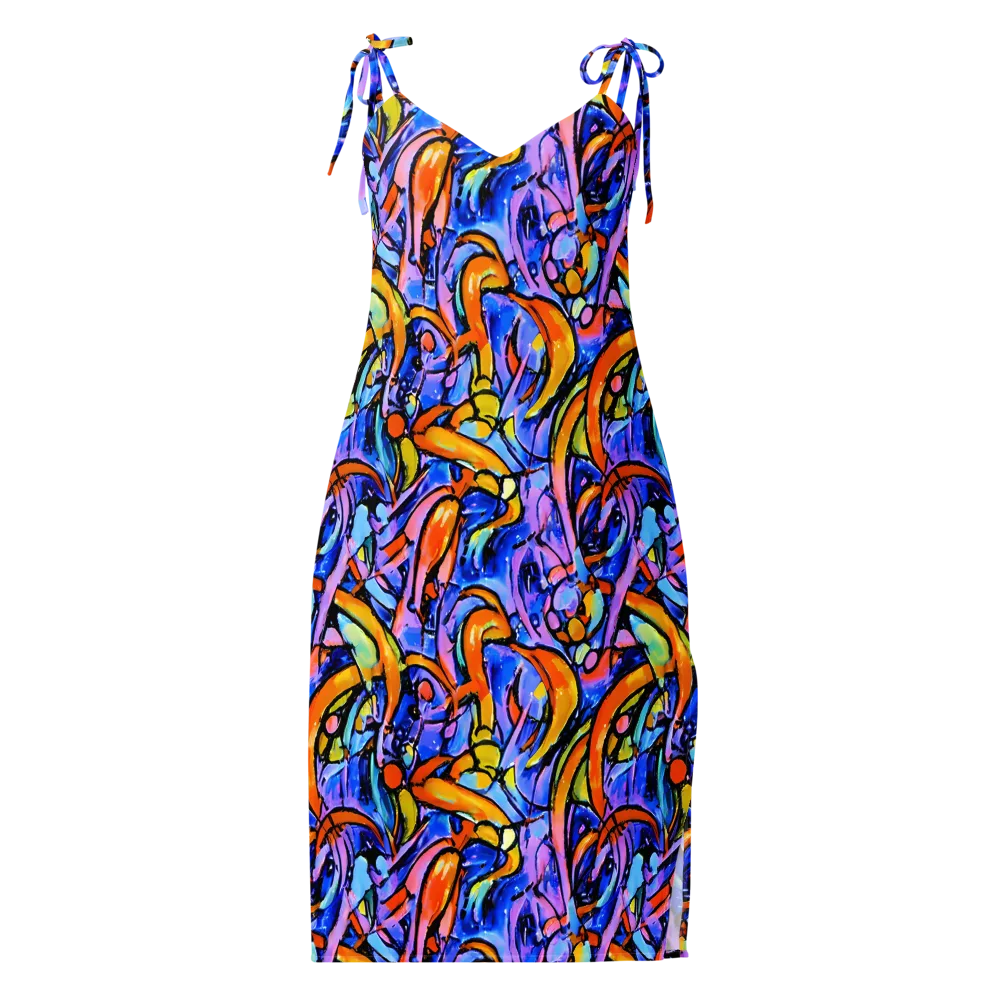 Arcade Lagoon on Slip Dress — Front