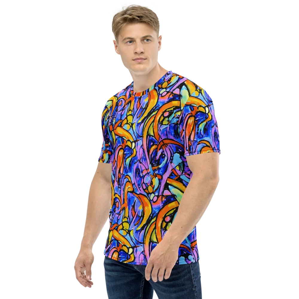 Arcade Lagoon on Men's Crew Neck T-Shirt — Left