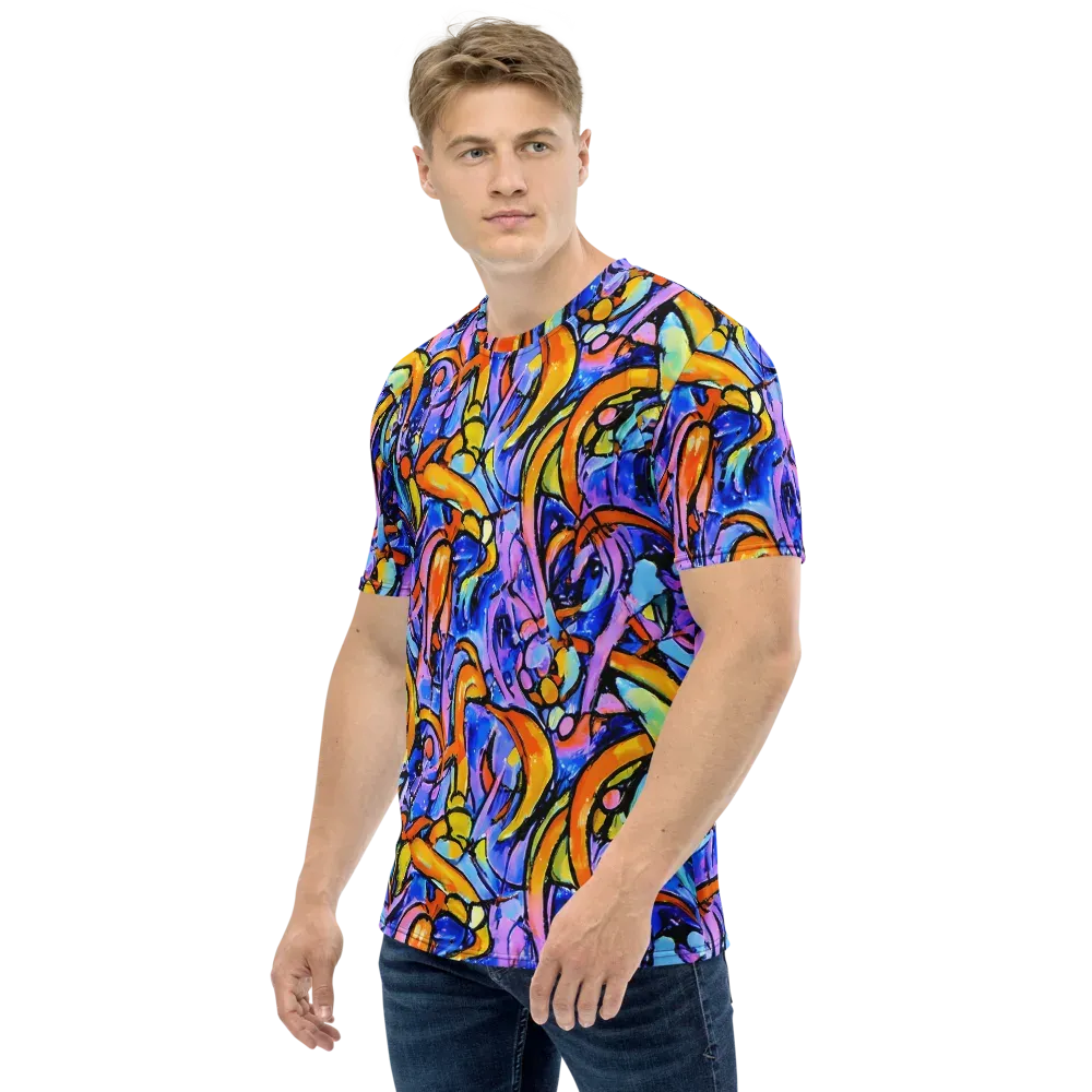 Arcade Lagoon on Men's Crew Neck T-Shirt — Left