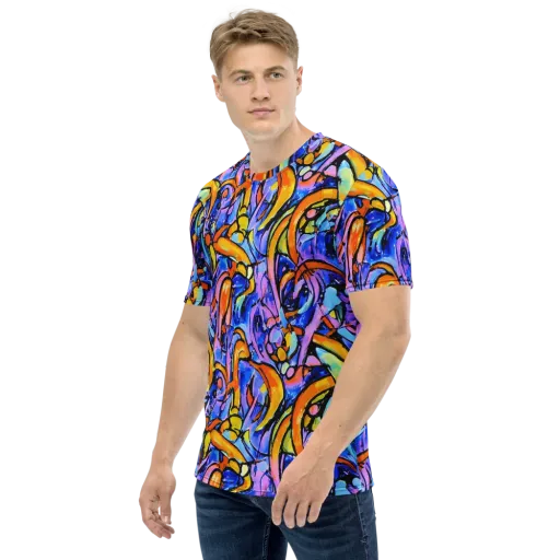 Arcade Lagoon on a Men's Crew Neck T-Shirt