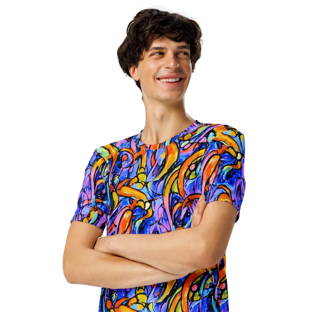 Arcade Lagoon on Men's Crew Neck T-Shirt — Left Front
