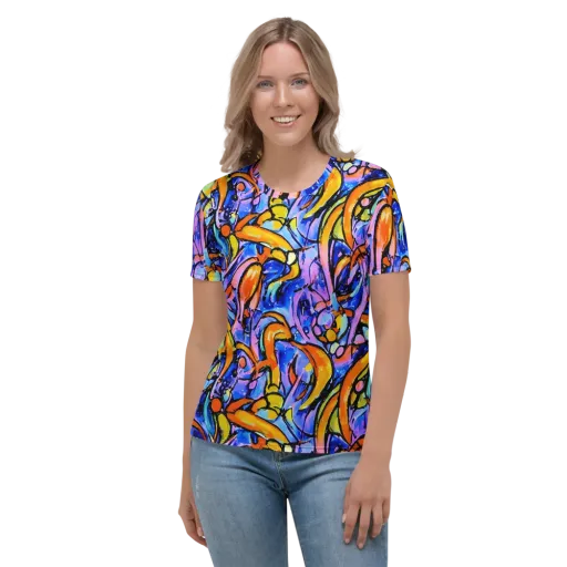Arcade Lagoon on a Women's Crew Neck T-Shirt