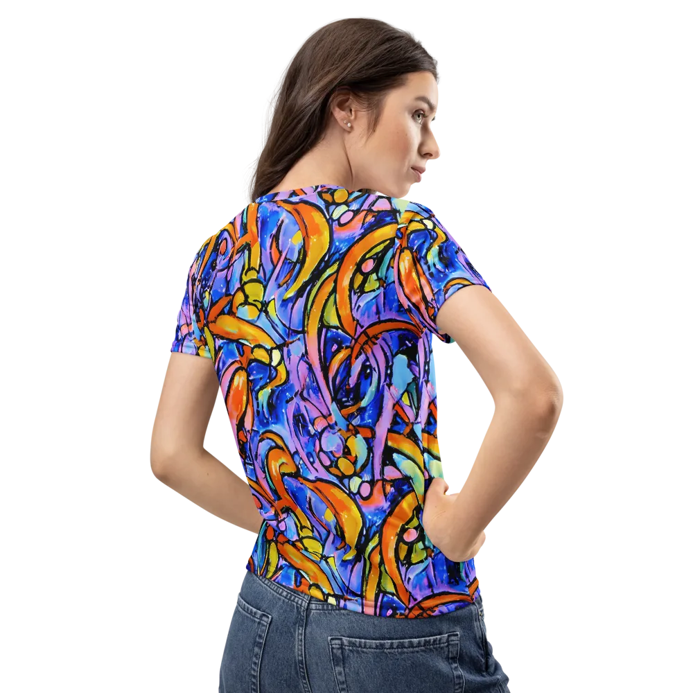 Arcade Lagoon on Women's Crew Neck T-Shirt — Back