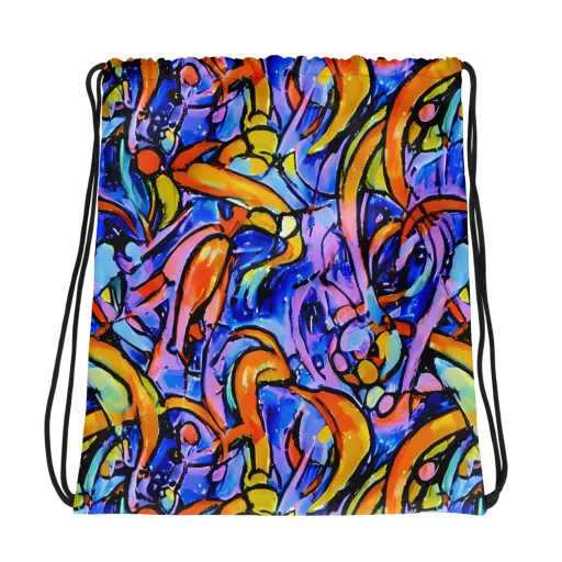 Arcade Lagoon on a Drawstring Bag