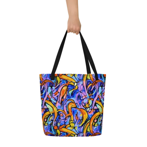 Arcade Lagoon on a Large Tote Bag W/ Pocket