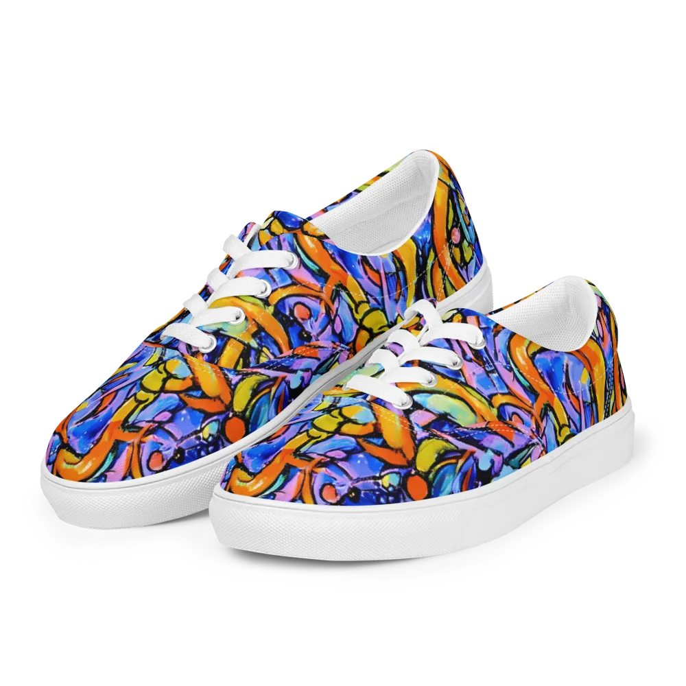 Arcade Lagoon on Men's Lace-Up Canvas Shoes — Left Front
