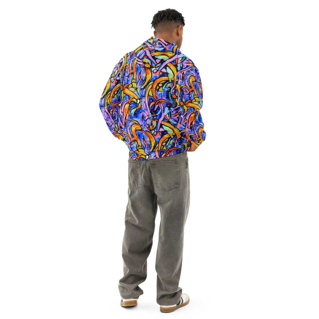 Arcade Lagoon on Cotton Hoodie — Back