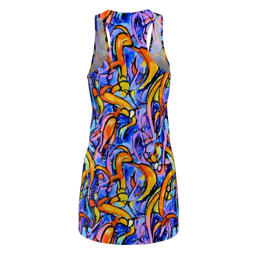 Arcade Lagoon on Racerback Dress — Back
