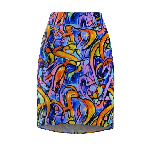 Arcade Lagoon on a Pencil Skirt